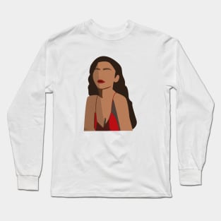 Zendaya Digital Portrait Long Sleeve T-Shirt